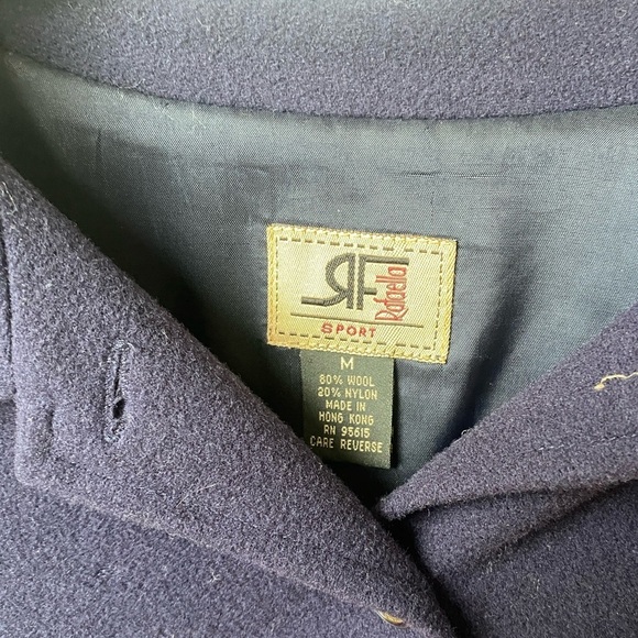 Vintage Rafaella Sport Navy Wool Jacket Shacket Size Medium - Picture 2 of 16